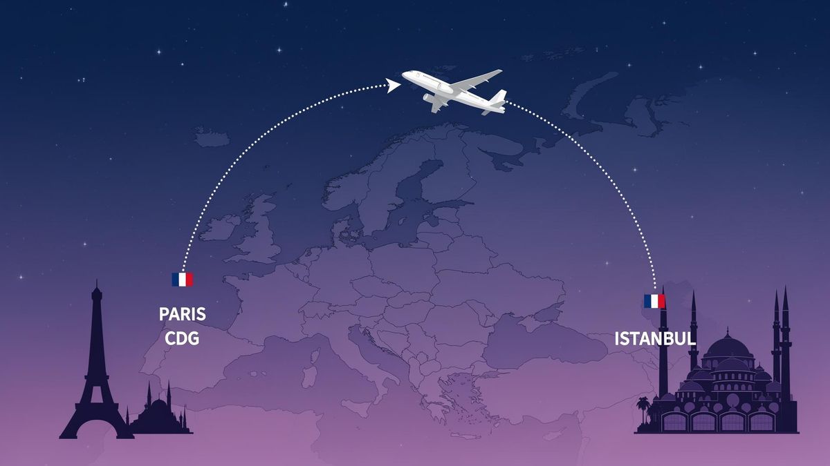 Paris (CDG) – Istanbul (IST), 3h 30min