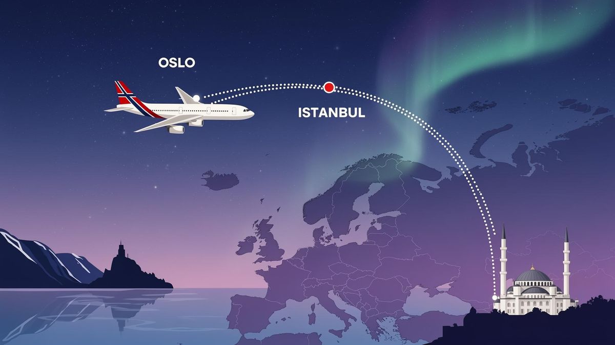 Oslo (OSL) – Istanbul (IST), 3h 45min